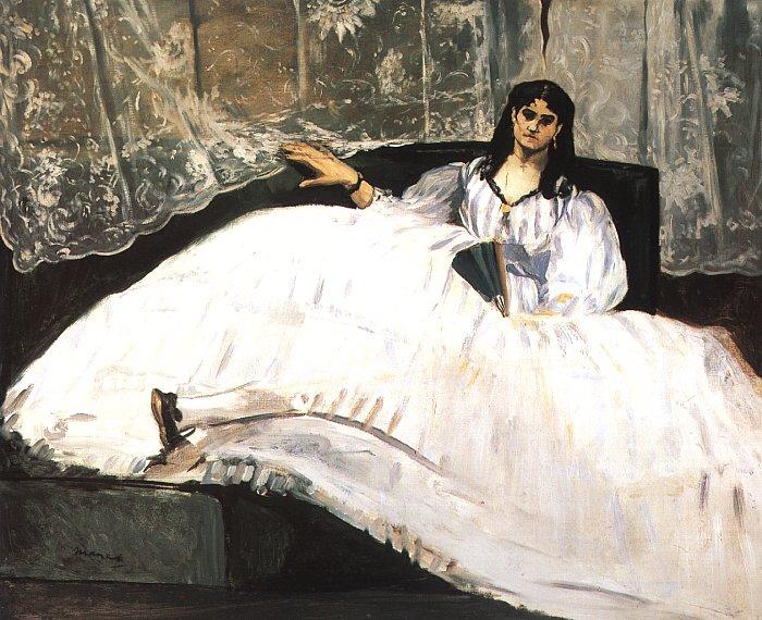 Edouard Manet Bauldaire's Mistress Reclining France oil painting art